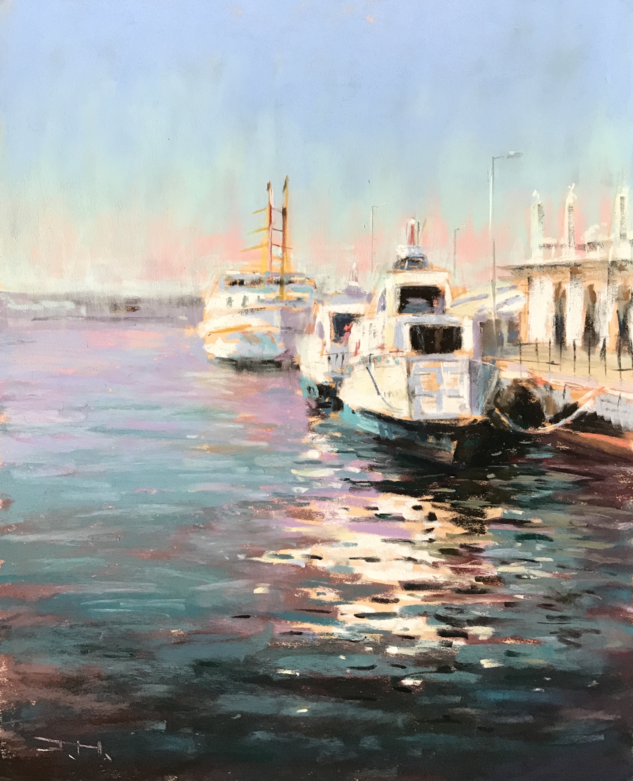 Evening Luminance at the Harbor by Tatsiana Harbacheuskaya