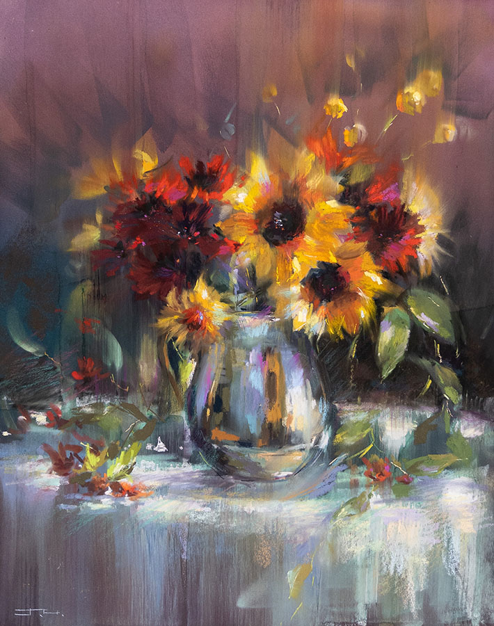 September Light – Original Soft Pastel Painting by Tatsiana Harbacheuskaya